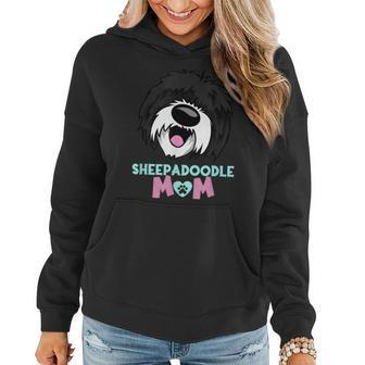 Sheepadoodle Mom Funny Face Sheepadoodle Proud For Mom Women Hoodie | Mazezy