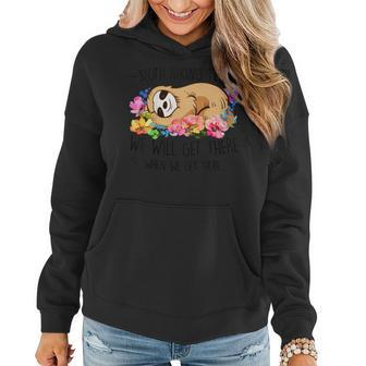 Sloth Hiking Team Tshirt Gift Mothers Day Funny Flower Women Women Hoodie | Mazezy