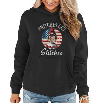 Snitches Get Stitches Elf On A Self Funny Christmas Xmas Holiday V3 Women Hoodie - Monsterry AU
