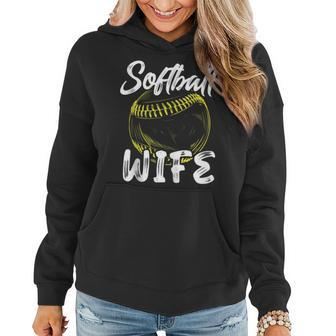 Softball Wife For Women Family Matching Players Mothers Day Women Hoodie | Mazezy