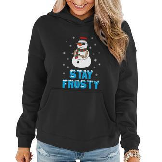 Stay Frosty Shirt Funny Christmas Shirt Cool Snowman Tshirt V2 Women Hoodie - Monsterry