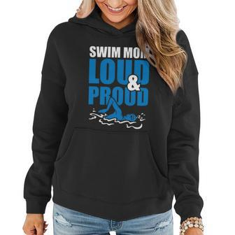 Swim Mom Loud And Proud Sports Athlete Athletic 2 Women Hoodie - Monsterry