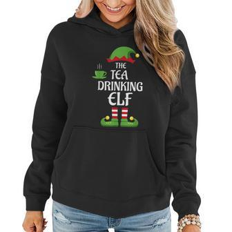 Tea Drinking Elf Family Matching Group Christmas Women Hoodie - Monsterry DE