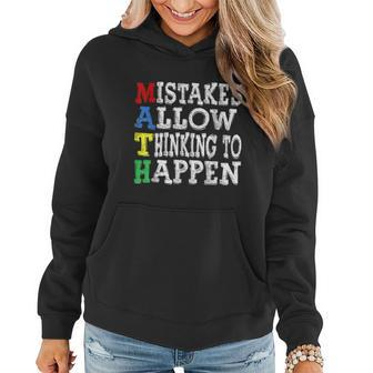 Teacher Math Lovers Mistakes Allow Thinking To Happen V2 Women Hoodie - Monsterry