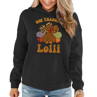 Thankful Lolli Fall Thanksgiving For Women Turkey Day Autumn Women Hoodie Graphic Print Hooded Sweatshirt - Thegiftio UK