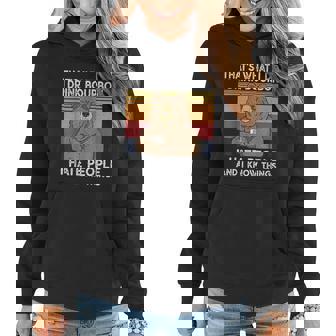 That Is What I Do I Drink Bourbon I Hate People Retro Women Hoodie Graphic Print Hooded Sweatshirt - Thegiftio