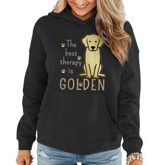 The Best Therapy Is Golden Retriever Dog Women Hoodie - Monsterry AU