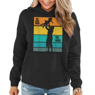 The Boss The Real Boss Father Daughter Matching Fathers Day Women Hoodie | Mazezy