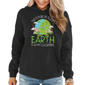 The Future Of Planet Earth Day Teachers 2023 Women Hoodie | Mazezy