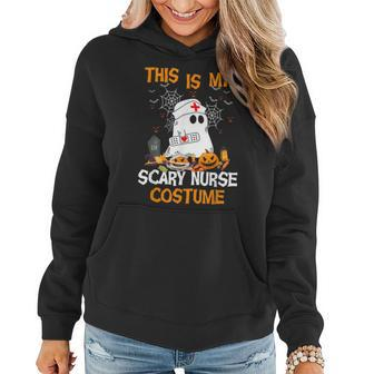 This Is My Scary Nurse Costume Halloween Funny Nursing Women Women Hoodie Graphic Print Hooded Sweatshirt - Thegiftio UK