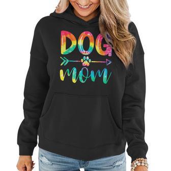 Tie Dye Dog Mom Paw Dog Mama Mothers Day Women Hoodie - Thegiftio