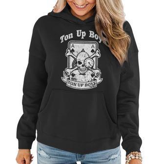 Ton Up Jungen Kultiges Biker-Logo Motorrad 100 Mph Up Frauen Hoodie - Seseable