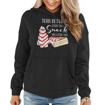 Torn Between Looking Like A Snack And Eating One Christmas V5 Women Hoodie Graphic Print Hooded Sweatshirt - Thegiftio UK