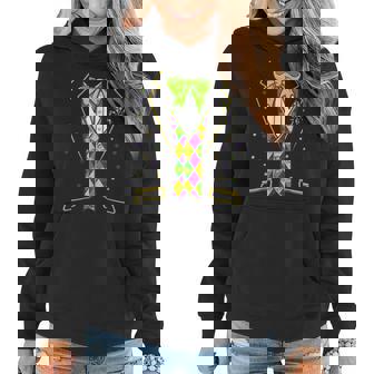 Tuxedo Costume Mardi Gras Carnival Parade Masquerade Party V2 Women Hoodie - Seseable