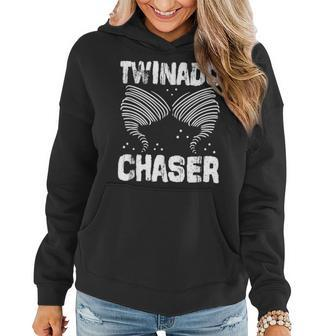 Twinado Chaser Funny Mom Dad Twin Parents Women Hoodie | Mazezy