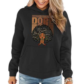 Unapologetically Dope Black Afro Women Black History Febuary V2 Women Hoodie - Seseable
