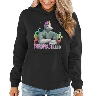 Unicorn Chiropractor Chiropracticorn Chiropractic Pun Funny Women Hoodie Graphic Print Hooded Sweatshirt - Thegiftio UK