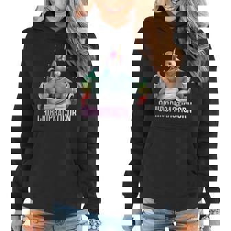 Unicorn Chiropractor Chiropracticorn Chiropractic Pun Funny Women Hoodie Graphic Print Hooded Sweatshirt - Thegiftio