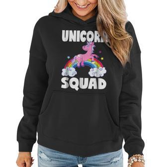 Unicorn Squad Cute Retro Unicorns Rainbow Love Women Hoodie | Mazezy