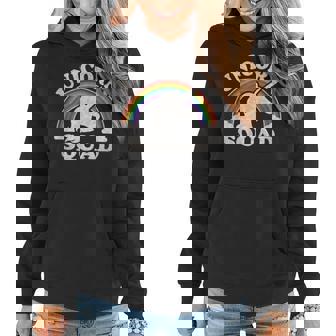 Unicorn Squad Rainbow Clouds Retro Vintage Love Gift Women Hoodie | Mazezy