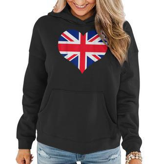Union Jack British Flag Heart British Isles Mens Womens Women Hoodie | Mazezy