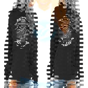 Unterschätze Niemals Einen Alten Mann Auf Skiern Skifahrer V2 Frauen Hoodie - Seseable
