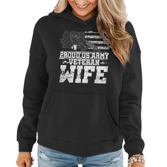 Us Army Veteran | Proud Us Army Veteran Wife Gift For Womens Women Hoodie | Mazezy