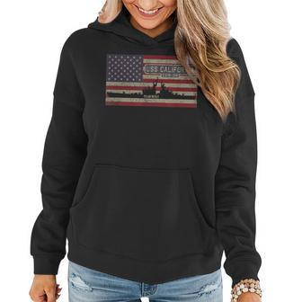 Uss California Cgn36 Guided Missile Cruiser Usa Flag Gift Women Hoodie | Mazezy