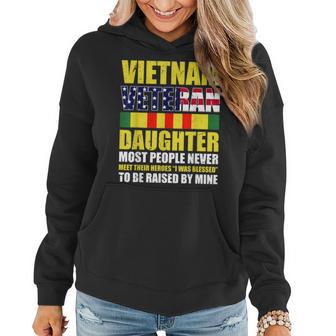 Vietnam Veterans Daughter Veterans Day Patriotic American Women Hoodie - Seseable