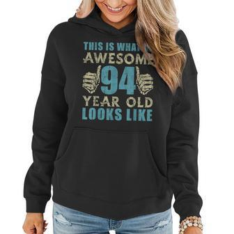 Vintage 1927 Womens Mens 94Th Birthday Gift For 94 Year Old Women Hoodie | Mazezy