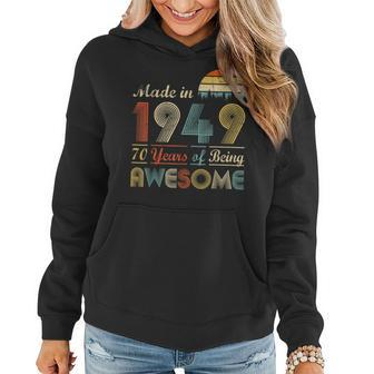 Vintage 1949 - Birthday Gift Happy 70Th Years Old Women Hoodie | Mazezy
