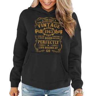 Vintage 1963 60 Years Old 60Th Birthday Gifts For Men V2 Women Hoodie | Mazezy