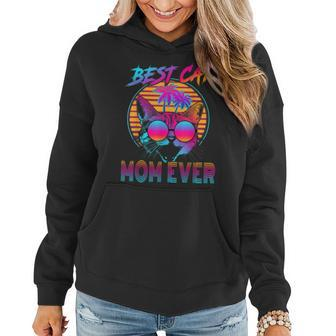 Vintage 80S Best Cat Mom Ever Funny Mothers Day Gift V2 Women Hoodie | Mazezy