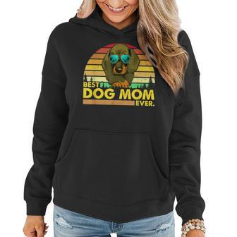 Vintage Best Dachshund Mom Ever Dog Mommy Mother Women Hoodie | Mazezy