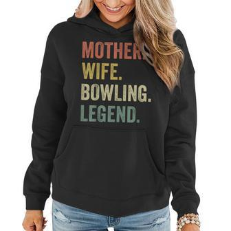 Vintage Mutter Frau Bowling Legende Retro Bowling Mom Frauen Hoodie - Seseable