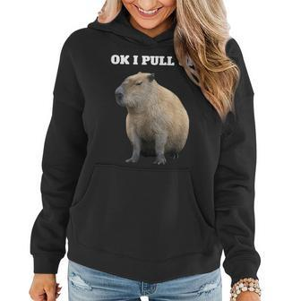 Vintage Ok I Pull Up Capybara Women Hoodie - Thegiftio UK