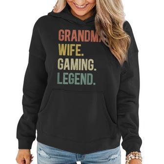 Vintage Oma Ehefrau Gaming Legende Retro Gamer Oma Frauen Hoodie - Seseable