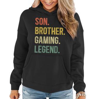 Vintage Sohn Bruder Gaming Legende Retro Video Gamer Boy Geek Frauen Hoodie - Seseable