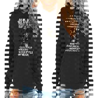Walk Away I Am A Grumpy Old Lady I Love Dogs Than Humans Women Hoodie | Mazezy