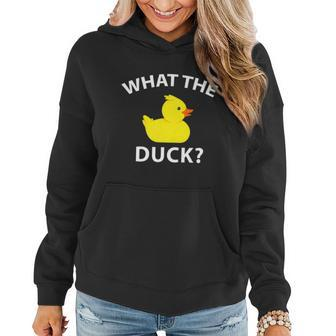 What The Duck Funny Rubber Duck Gift Women Hoodie - Monsterry UK
