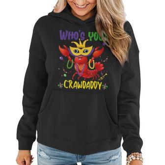 Whos Your Crawdaddy Crawfish Jester Hat Mardi Beads V2 Women Hoodie - Seseable