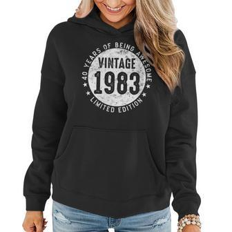 Womens 40 Year Old Gifts Vintage 1983 Limited Edition 40Th Birthday Women Hoodie | Mazezy UK