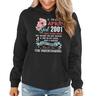 Womens April Girl 2001 22Nd Birthday Gift 22 Years Old Women Hoodie | Mazezy