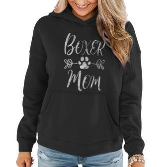 Womens Boxer Mom Boxer Dog Lover Owner Funny Boxer Dog Mom Women Hoodie - Monsterry