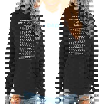 Womens Fathers Day Men Wordsearch Words That Discribe Dad Women Hoodie - Thegiftio UK