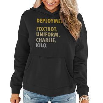 Womens Fuck Deployment Military Foxtrot Uniform Charlie Kilo Women Hoodie - Seseable