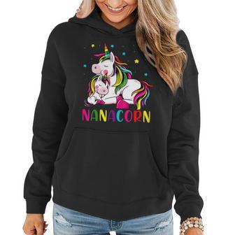 Womens Funny Nanacorn Unicorn Costume Nana Mom Mothers Day Women Hoodie - Thegiftio UK