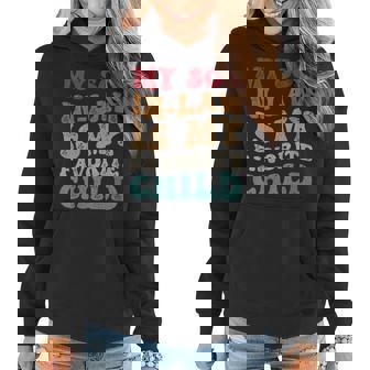 Womens Groovy My Son In Law Is My Favorite Child Funny Family Humor Women Hoodie | Mazezy