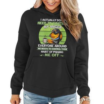 Womens I Actually Dont Need To Control My Anger Funny Dachshund Women Hoodie | Mazezy