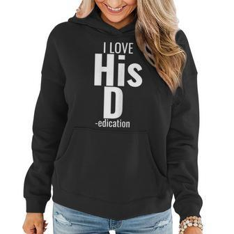 Womens I Love His D- Love Her P- Funny Matching Couples Women Hoodie | Mazezy